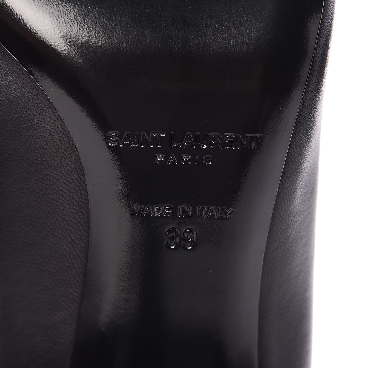 Saint Laurent Calfskin Opyum 85 Pumps 39 Black 6 of 9