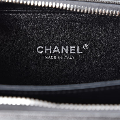 Chanel Caviar Quilted Small CC Filigree Vanity Case Dark Silver 5 of 9