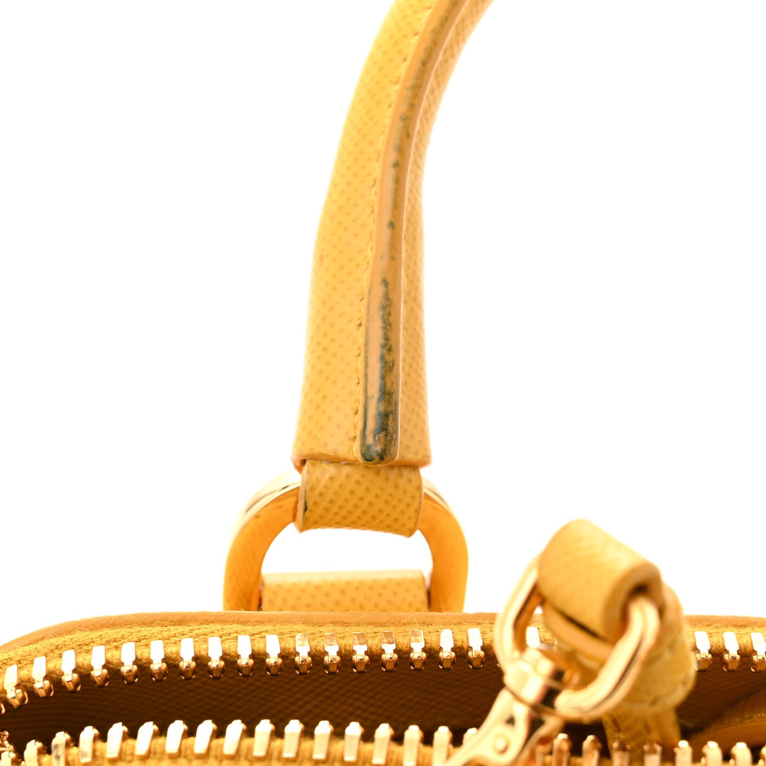 Prada Saffiano Lux Mini Promenade Tote Yellow 11 of 12