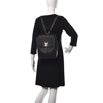 Louis Vuitton Calfskin Lockme Backpack Black 2 of 11