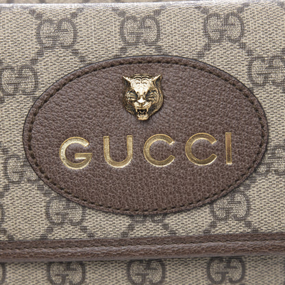 Gucci GG Supreme Monogram Web Small Neo Vintage Double Flap Messenger Bag Beige New Acero 11 of 13