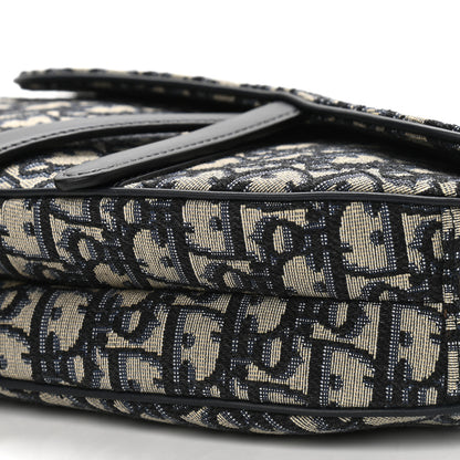 Christian Dior Oblique Saddle Bag Blue 10 of 11