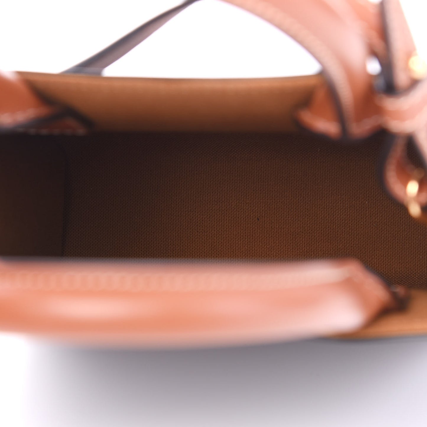Triomphe Canvas Calfskin Mini Vertical Cabas Tan