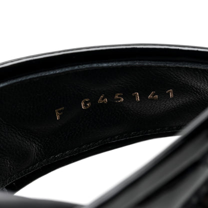 Chanel Patent Quilted CC Sandals 36 Black 8 of 8