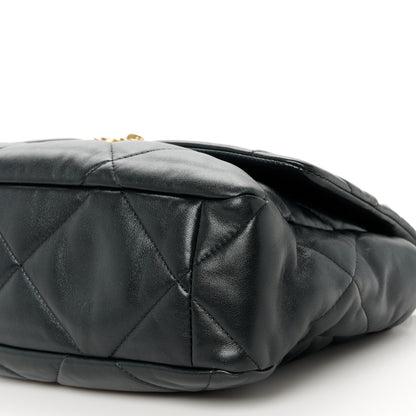 Chanel Goatskin Quilted Large Chanel 19 Flap Black 10 of 10