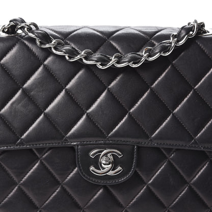 Chanel Lambskin Quilted Jumbo Single Flap Black 10 of 10