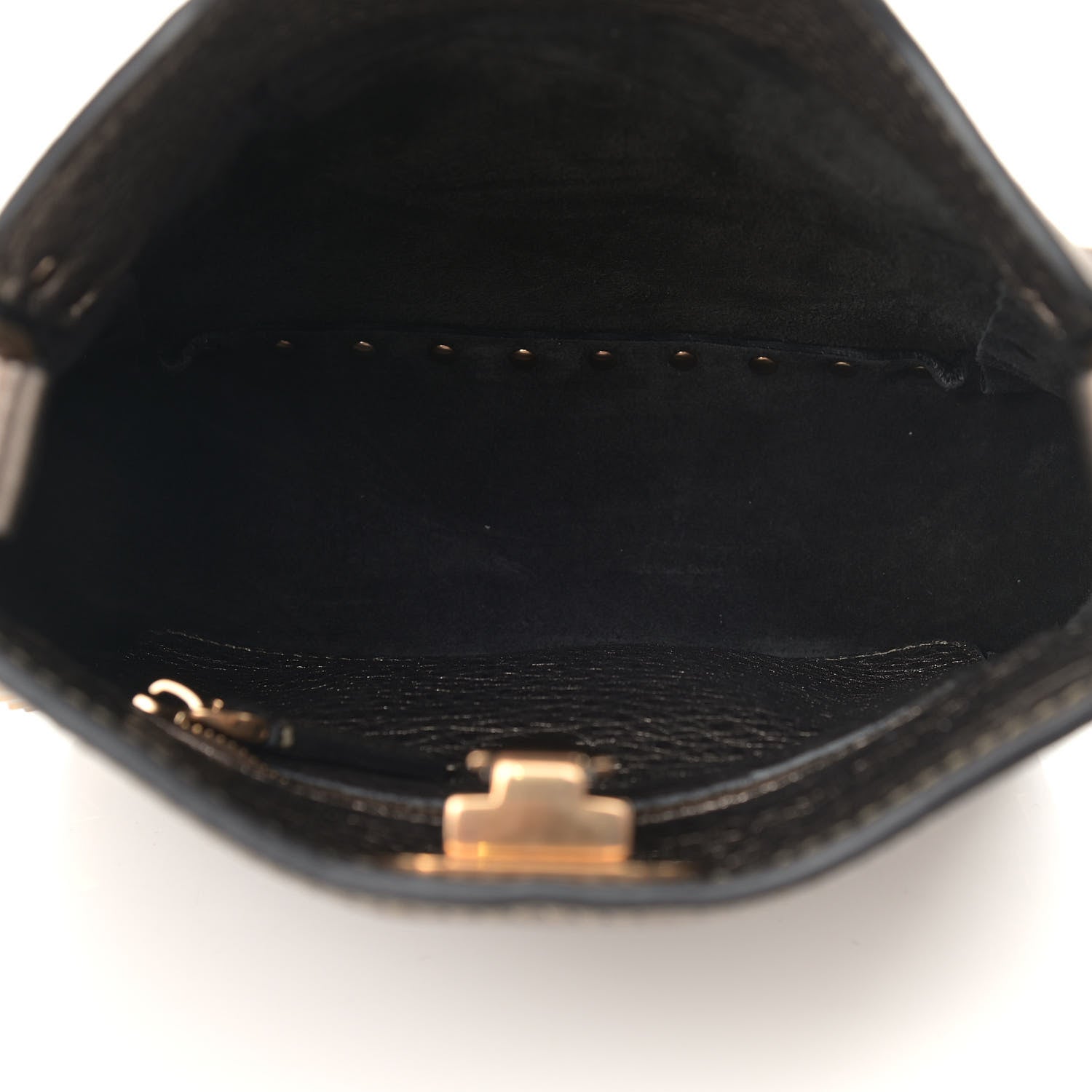 Valentino Garavani Metallic Pebbled Calfskin Mini Rockstud Flip-Lock Messenger Bag Sasso 5 of 8