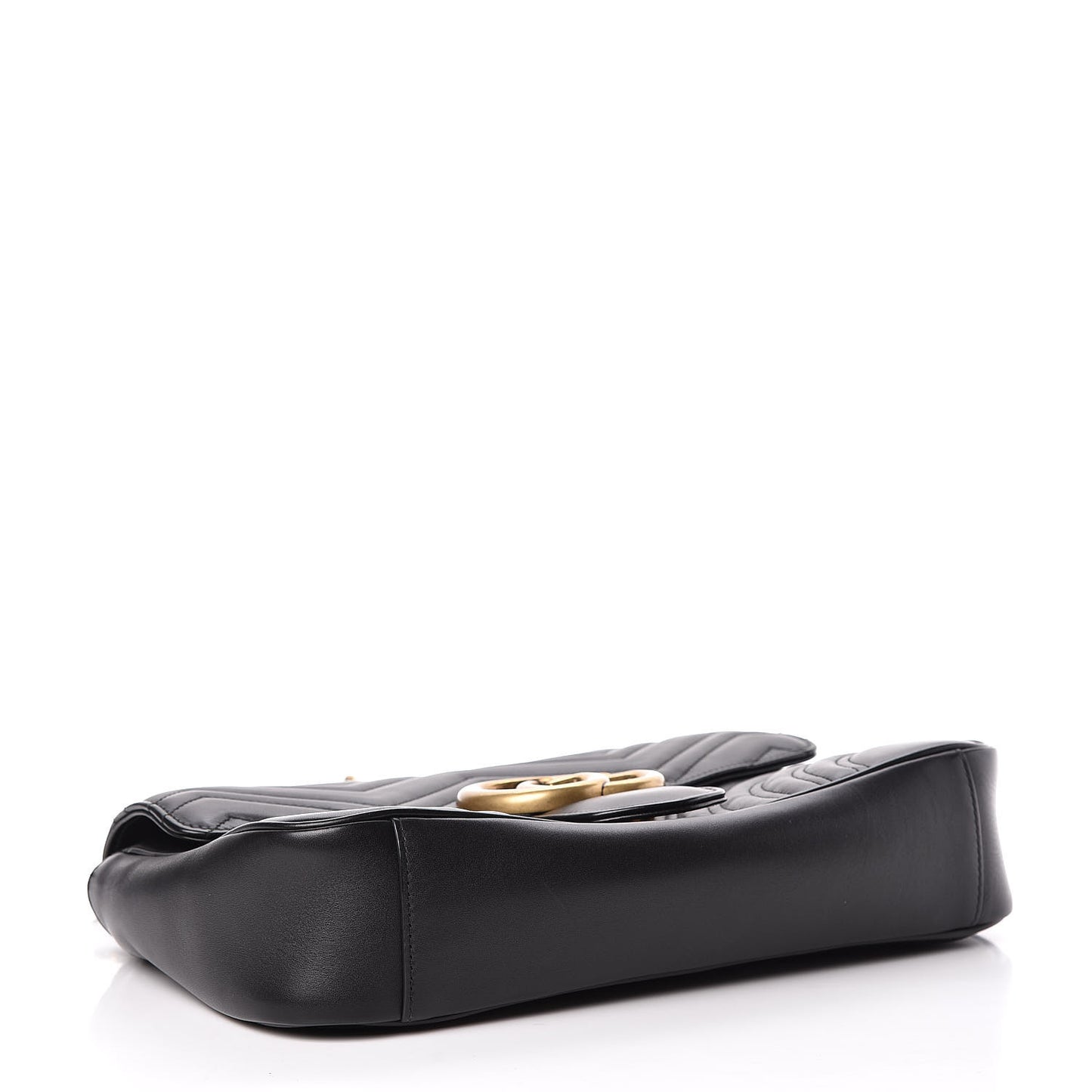 Calfskin Matelasse Medium GG Marmont Shoulder Bag Black