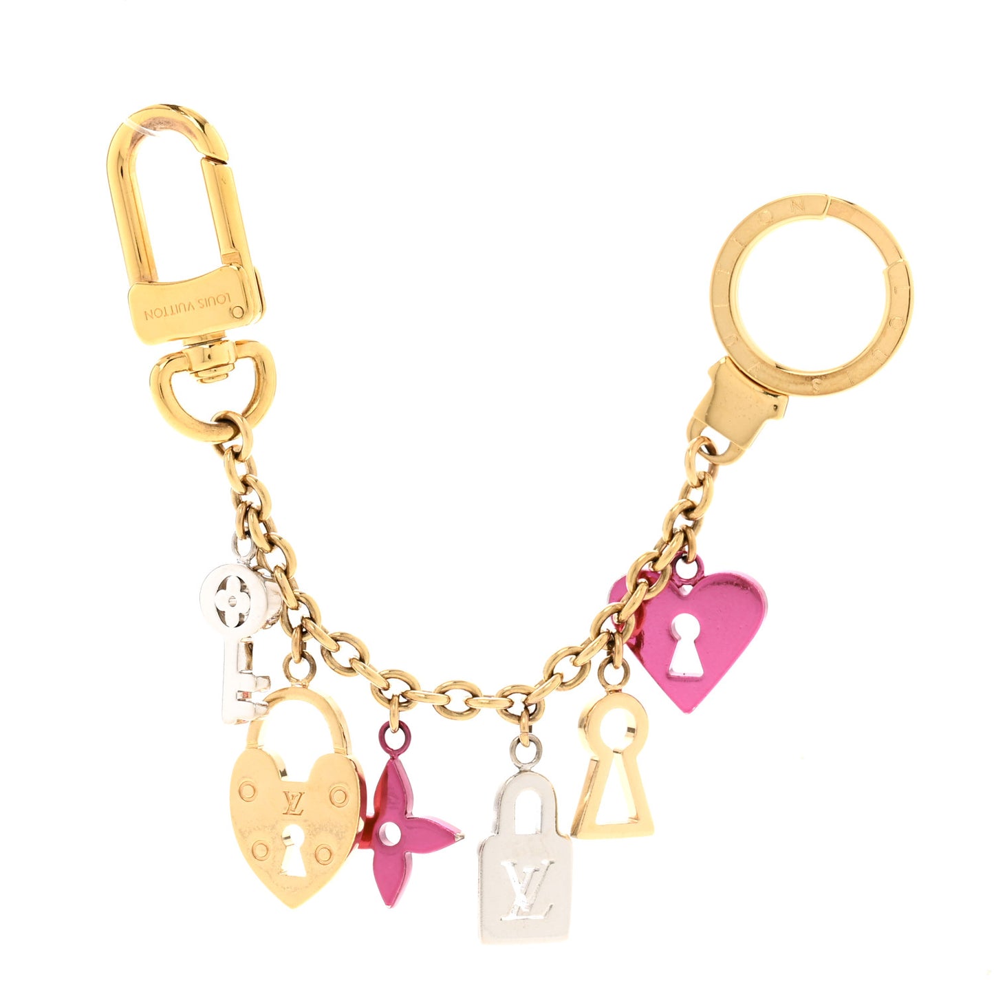 Love Lock Heart Key Chain Holder Bag Charm