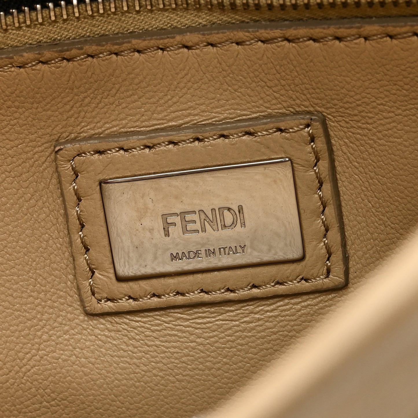 Nappa Ribbon Lace Up Mini Peekaboo Iconic Satchel Beige