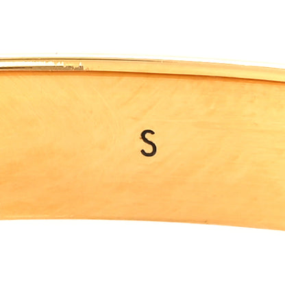 Louis Vuitton Brass Crystal Monogram Nanogram Strass Cuff S Gold 7 of 8