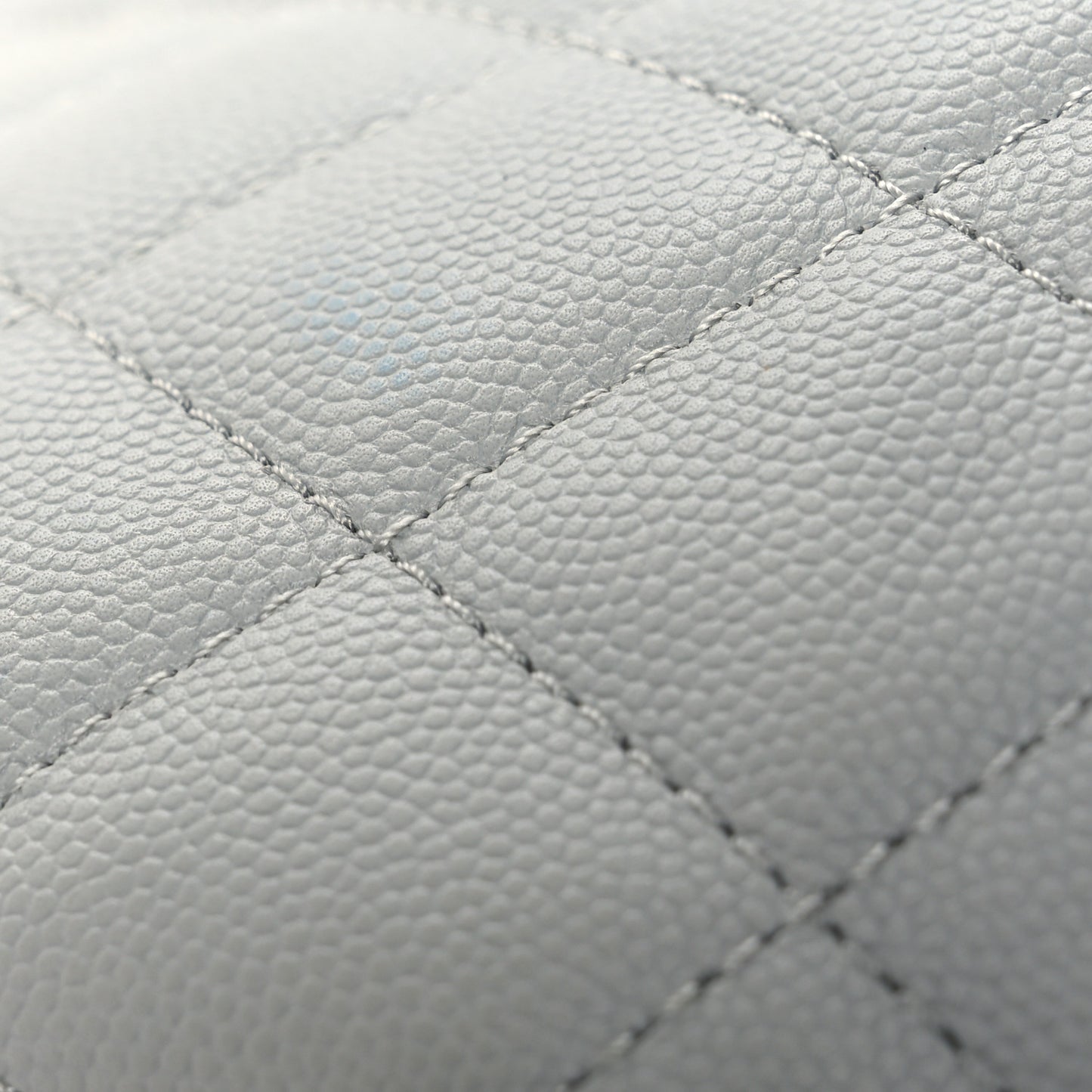 Caviar Quilted Shopping Tote Light Green
