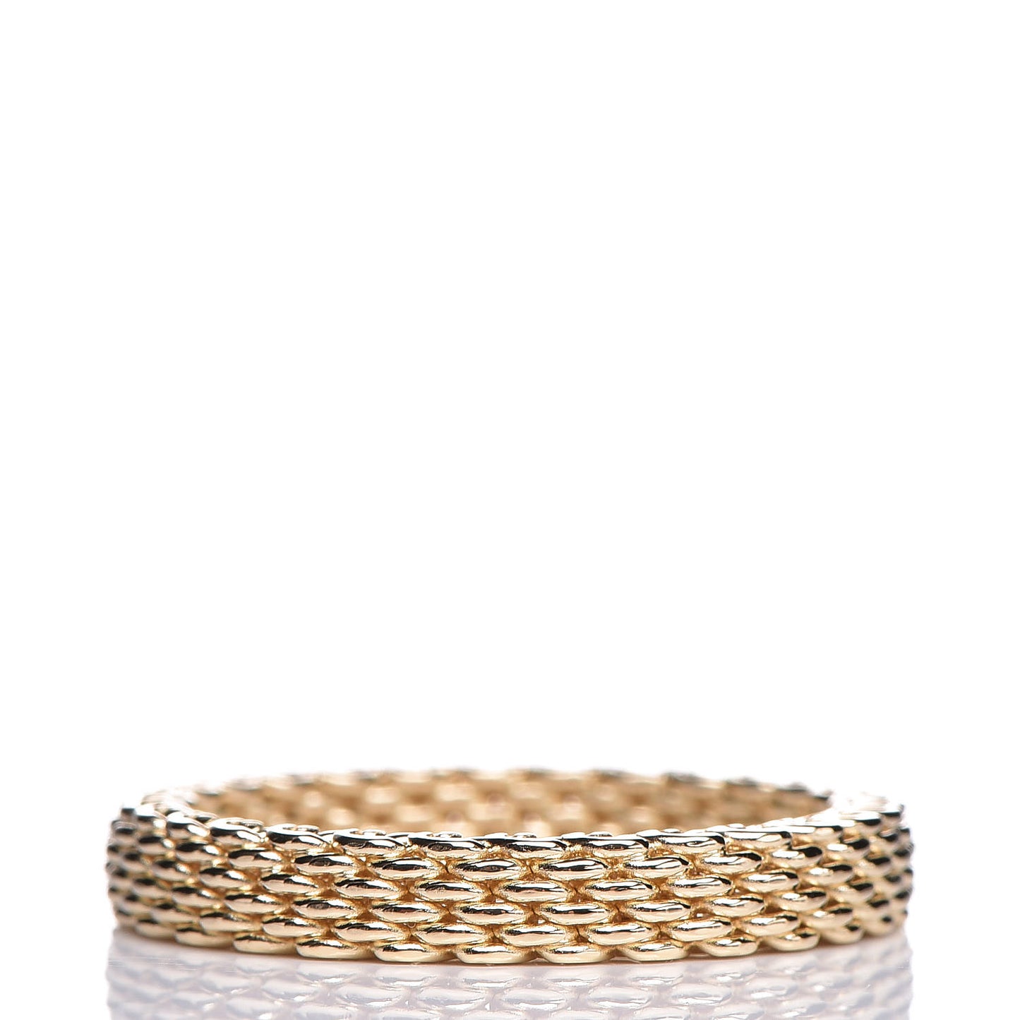 18K Yellow Gold Narrow Somerset Mesh Ring 60 9