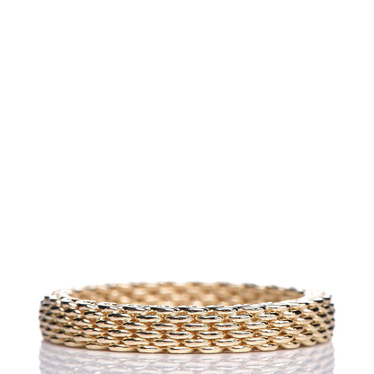 Tiffany 18K Yellow Gold Narrow Somerset Mesh Ring 60 9 3 of 4