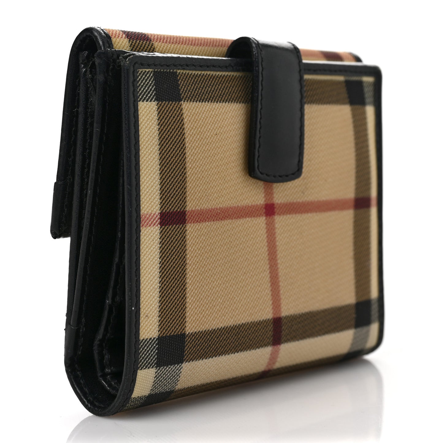 House Check Compact Wallet Black