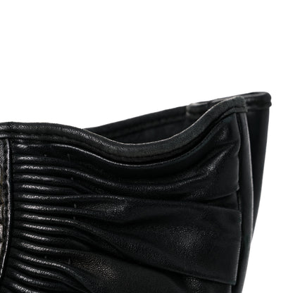 Christian Dior Lambskin Plisse Pleated Basket Tote Bag Black 15 of 18