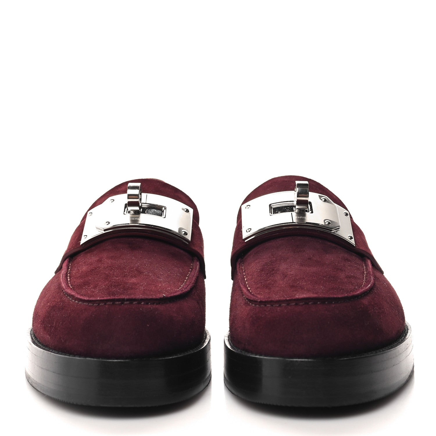 Hermes Suede Goatskin Womens Hot Loafer 39 Marron Mahogany 2 of 9