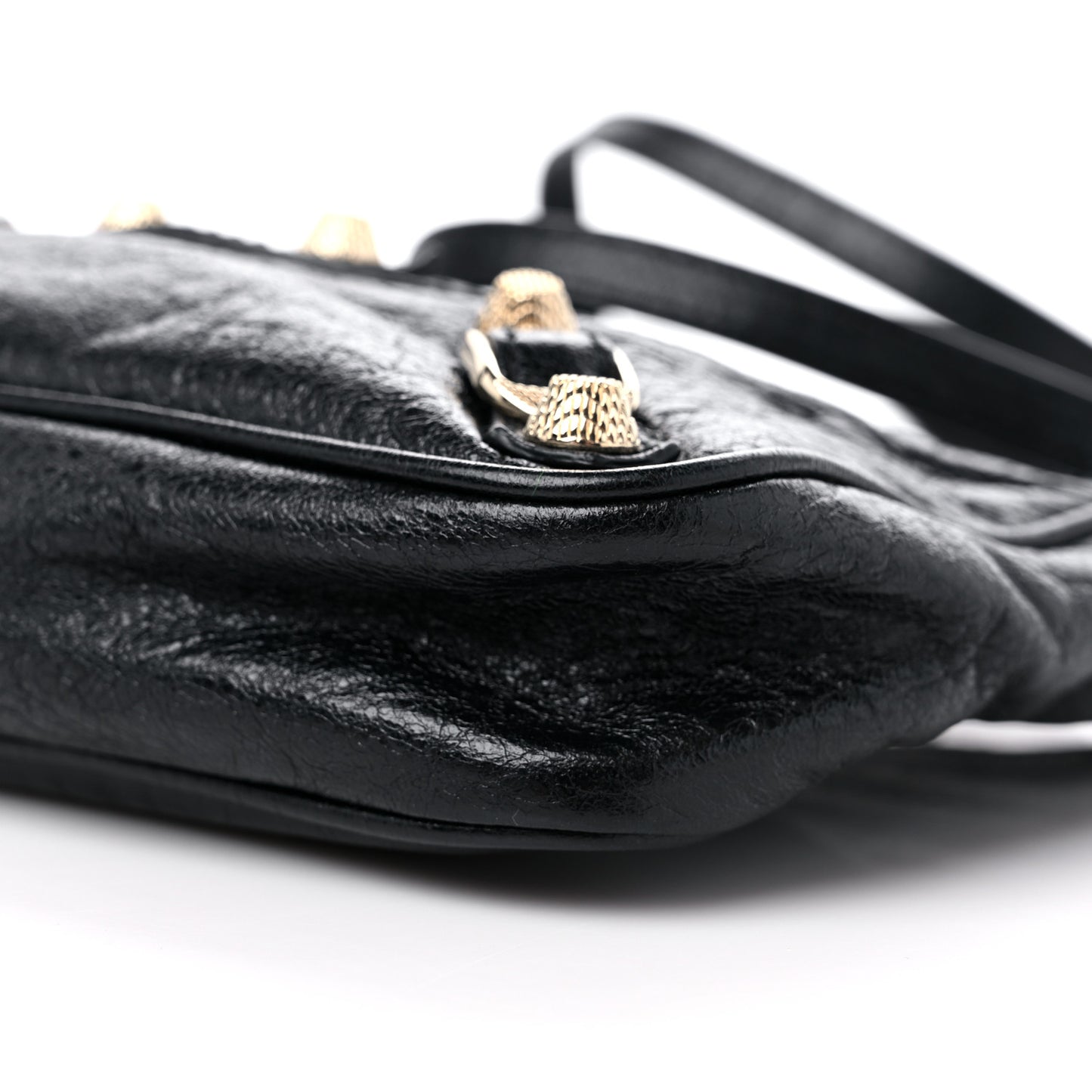 Agneau Giant 12 Gold Hardware Hip Black