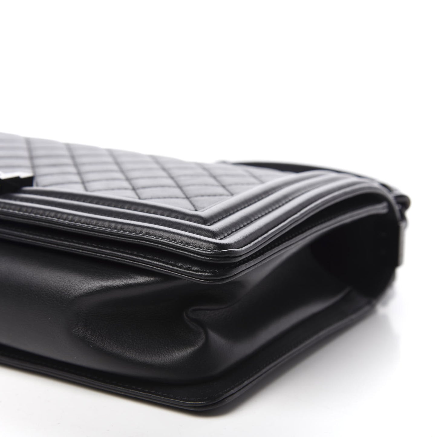 Calfskin Quilted New Medium Boy Flap So Black
