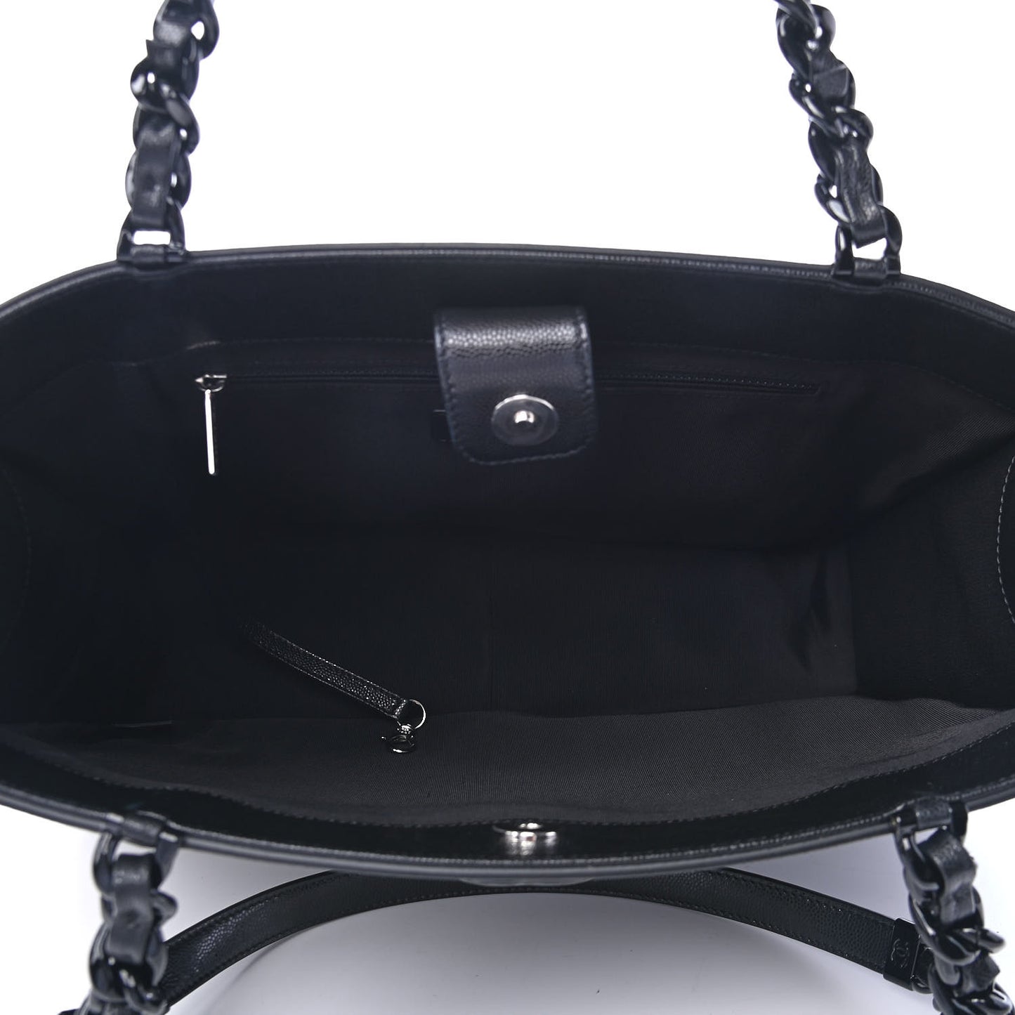 Caviar Quilted My Everything Large Shopping Tote Black