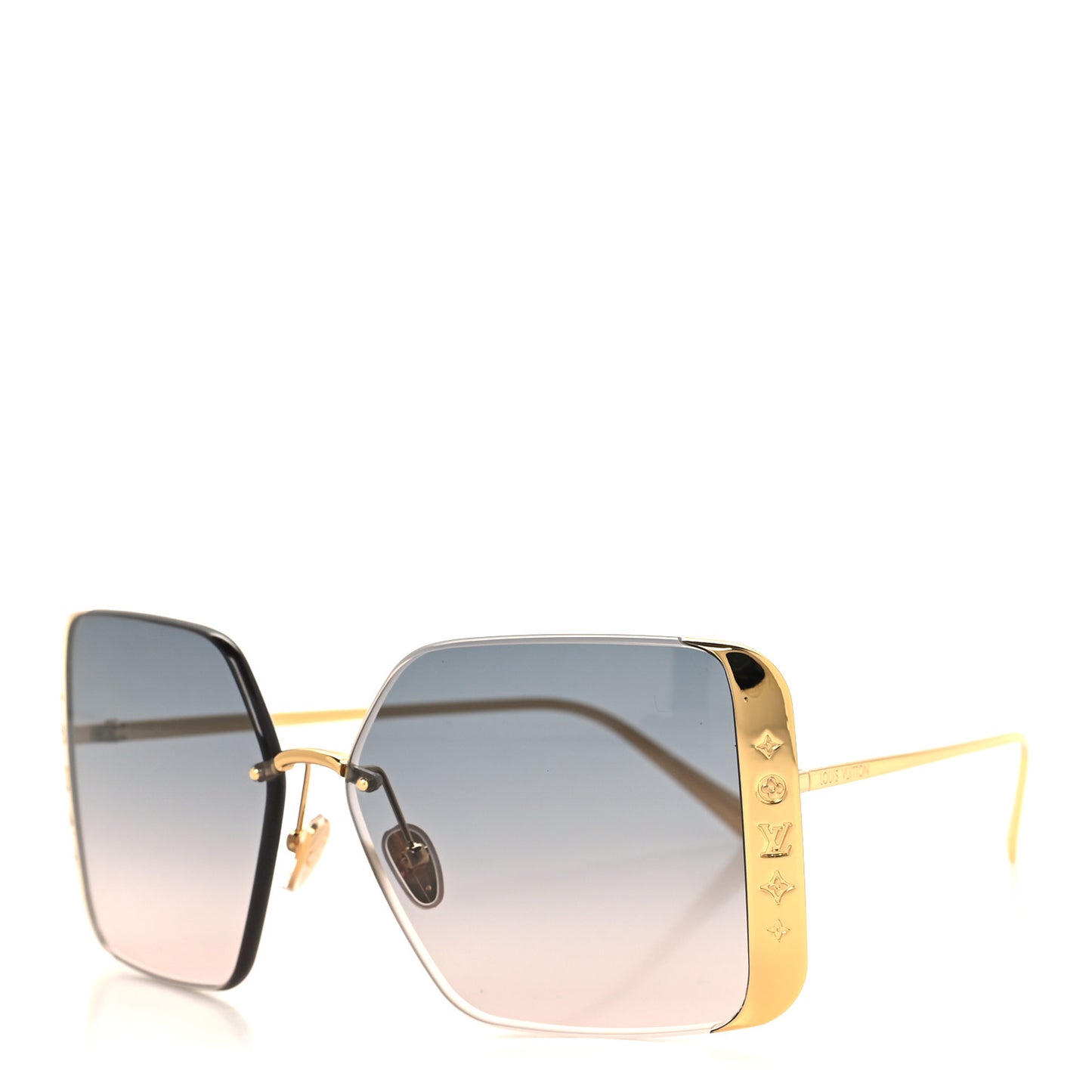 Metal LV Moon Square Sunglasses Z1994U Gold