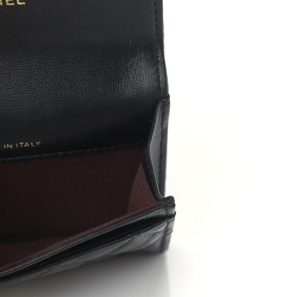 Chanel Lambskin Quilted Flap Card Holder Black 17 of 20