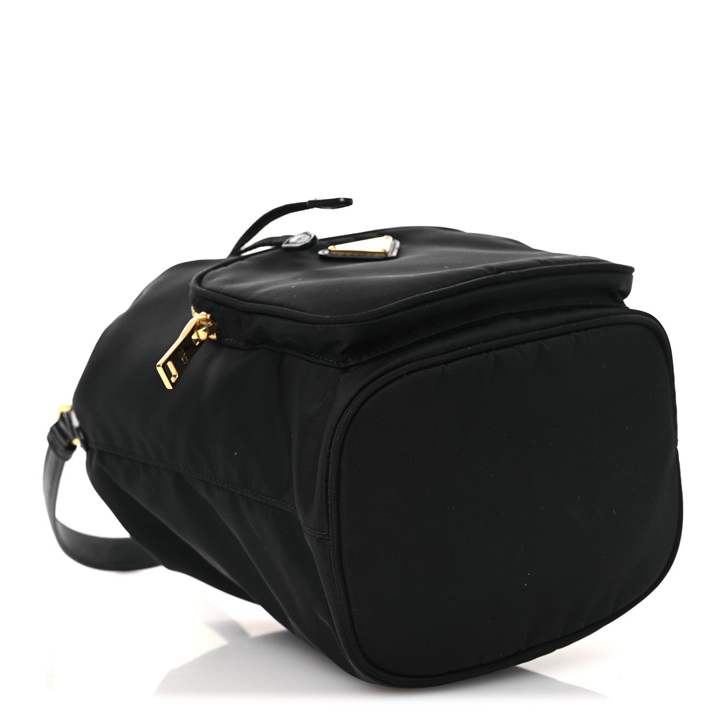 Prada Nylon Vela Saffiano Mini Bucket Crossbody Bag Black 4 of 11