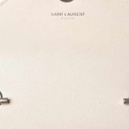 Saint Laurent Sheepskin Matelasse Monogram Classic Baby Chain Bag White 8 of 17