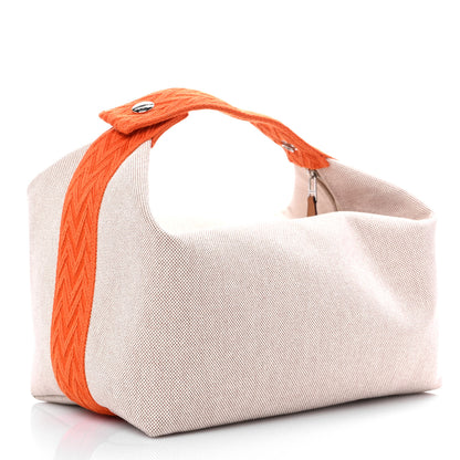 Hermes Canvas Small Bride-A-Brac Pouch Natural Orange 3 of 7