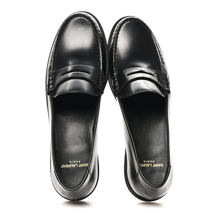 Saint Laurent Magnum Lux Calfskin Mens Le Loafer 15 Moccassins 40 Black 2 of 10