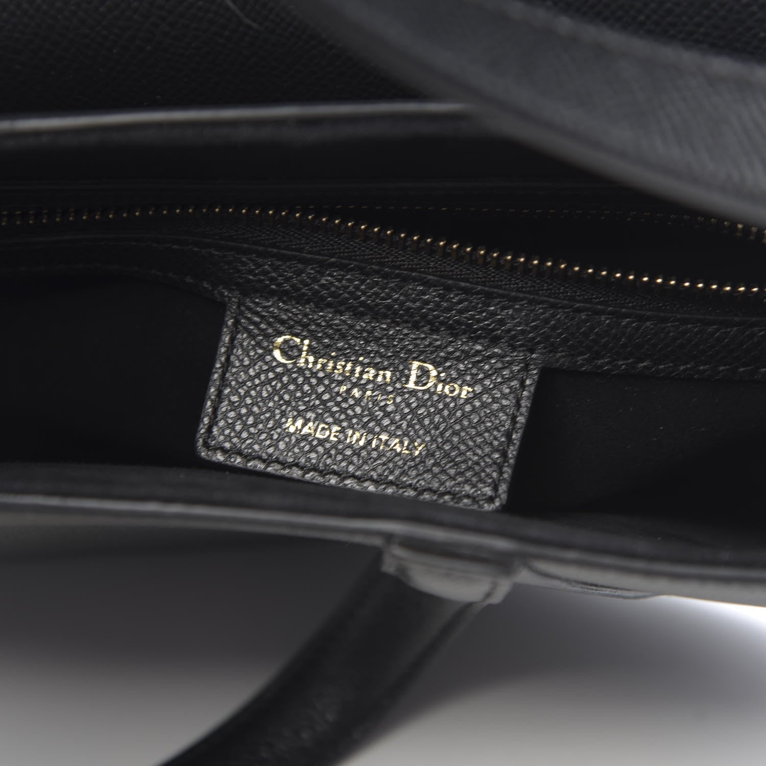 Christian Dior Grained Calfskin Saddle Bag Black 6 of 11