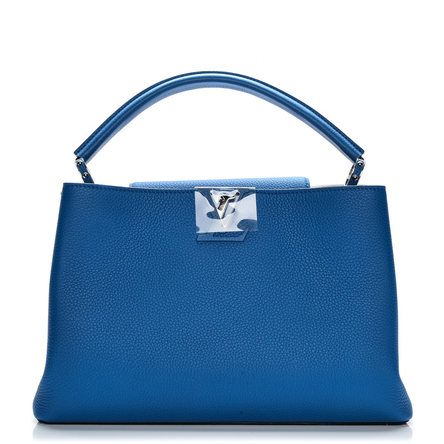 Louis Vuitton Taurillon Capucines MM Electric Blue 1 of 6