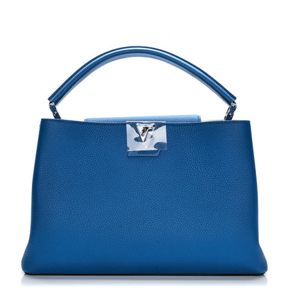 Louis Vuitton Taurillon Capucines MM Electric Blue 1 of 6