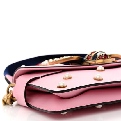 Gucci Nappa Pearl Studded Mini Queen Margaret Broadway Shoulder Bag Sugar Pink 10 of 12