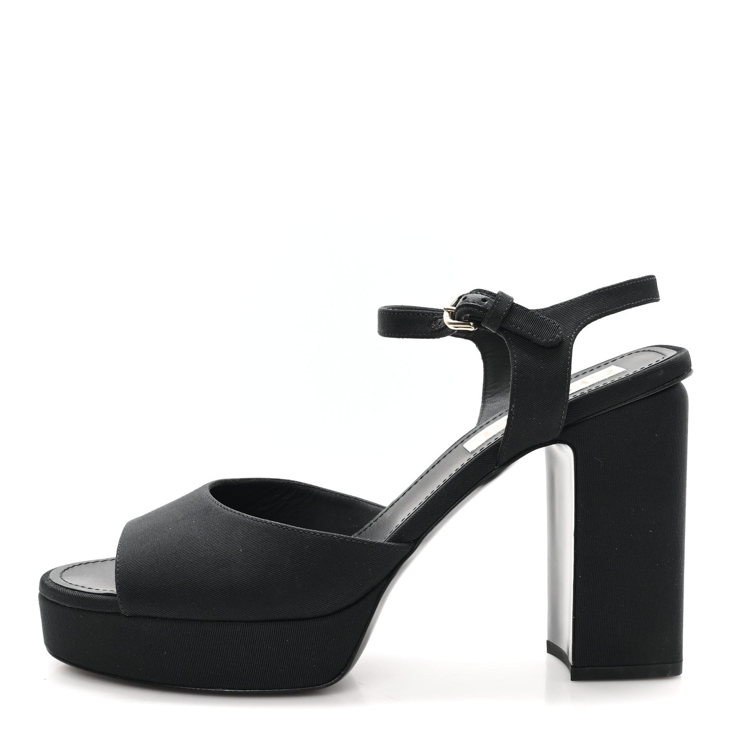 Grosgrain Platform Sandals 41 Black