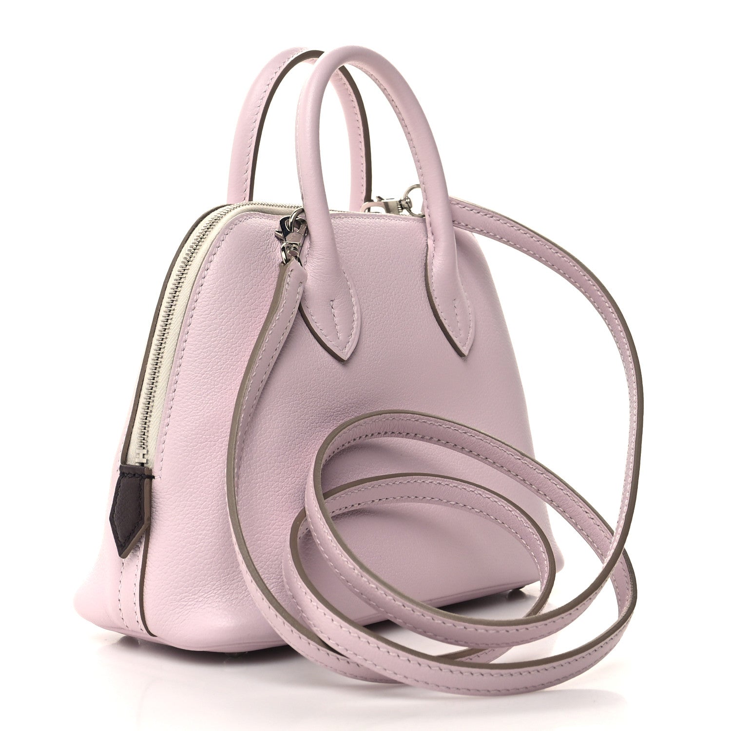 Hermes Chevre Mysore Tri-Color Mini 1923 Bolide Mauve Pale Rouge Sellier Craie 3 of 10