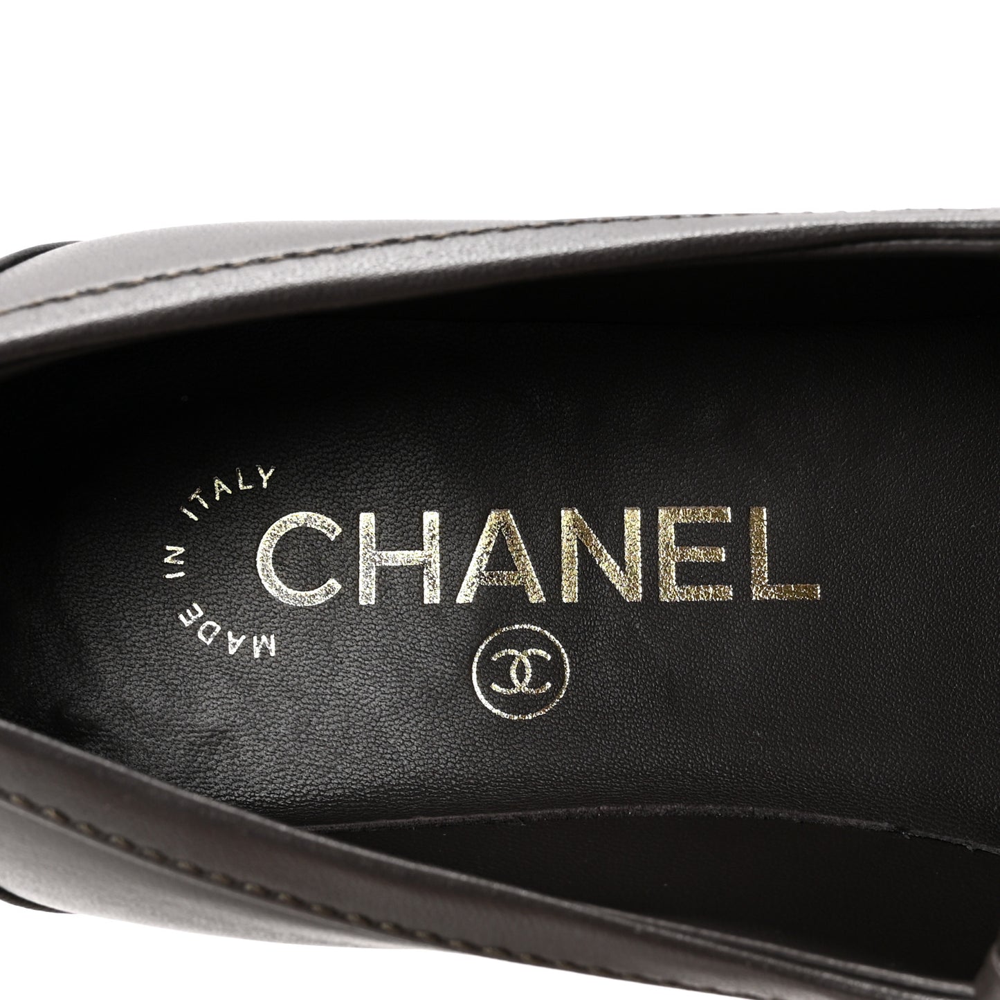 Lambskin Quilted CC Turnlock Loafers 36 Dark Brown