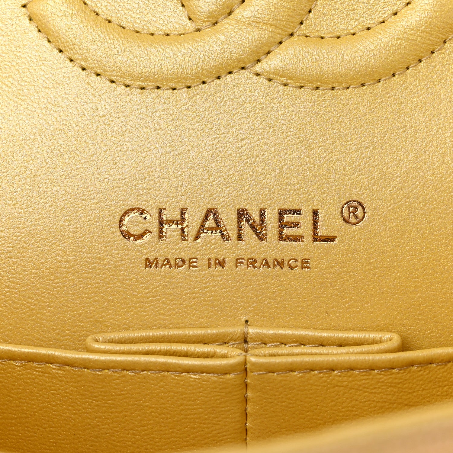 Chanel Iridescent Caviar Quilted Medium Double Flap Yellow 6 of 11