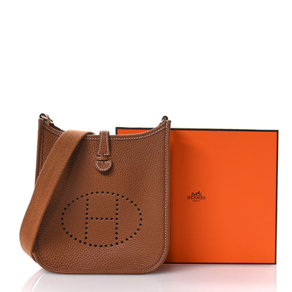 Hermes Taurillon Clemence Evelyne TPM Gold 10 of 10