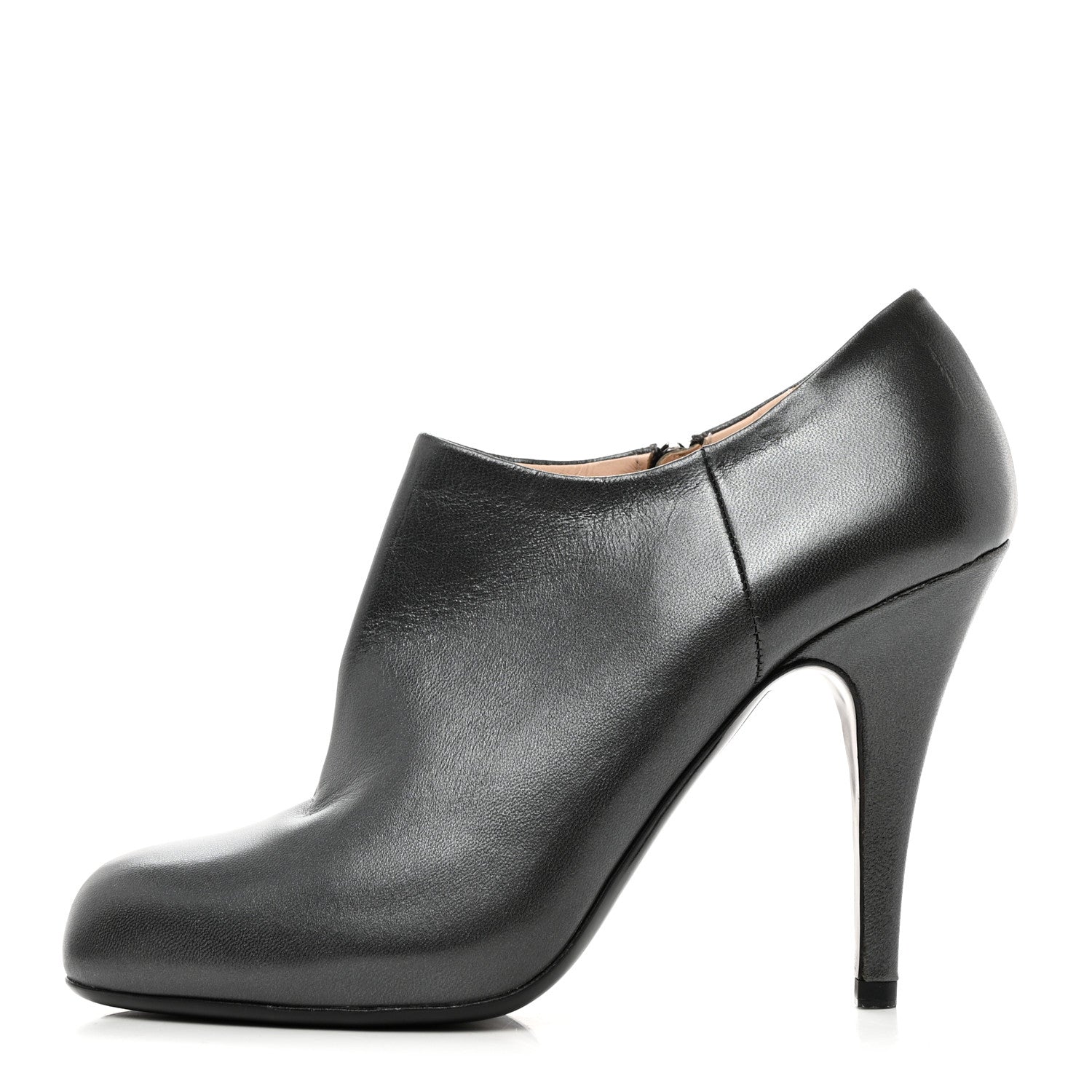 Prada Vitello Ankle Boots 37 Grey 1 of 7