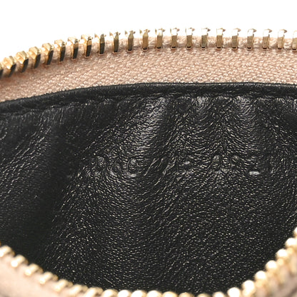 Saint Laurent Grain De Poudre Matelasse Chevron Monogram Fragments Zippered Card Case Deep Beige 6 of 9