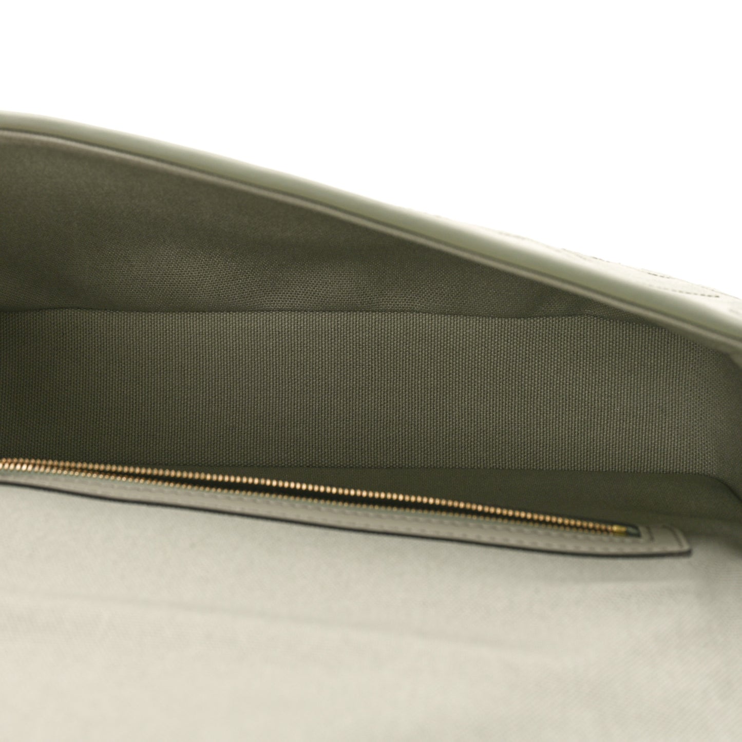 Canvas Vitello King FF Embroidered Baguette Green Tea