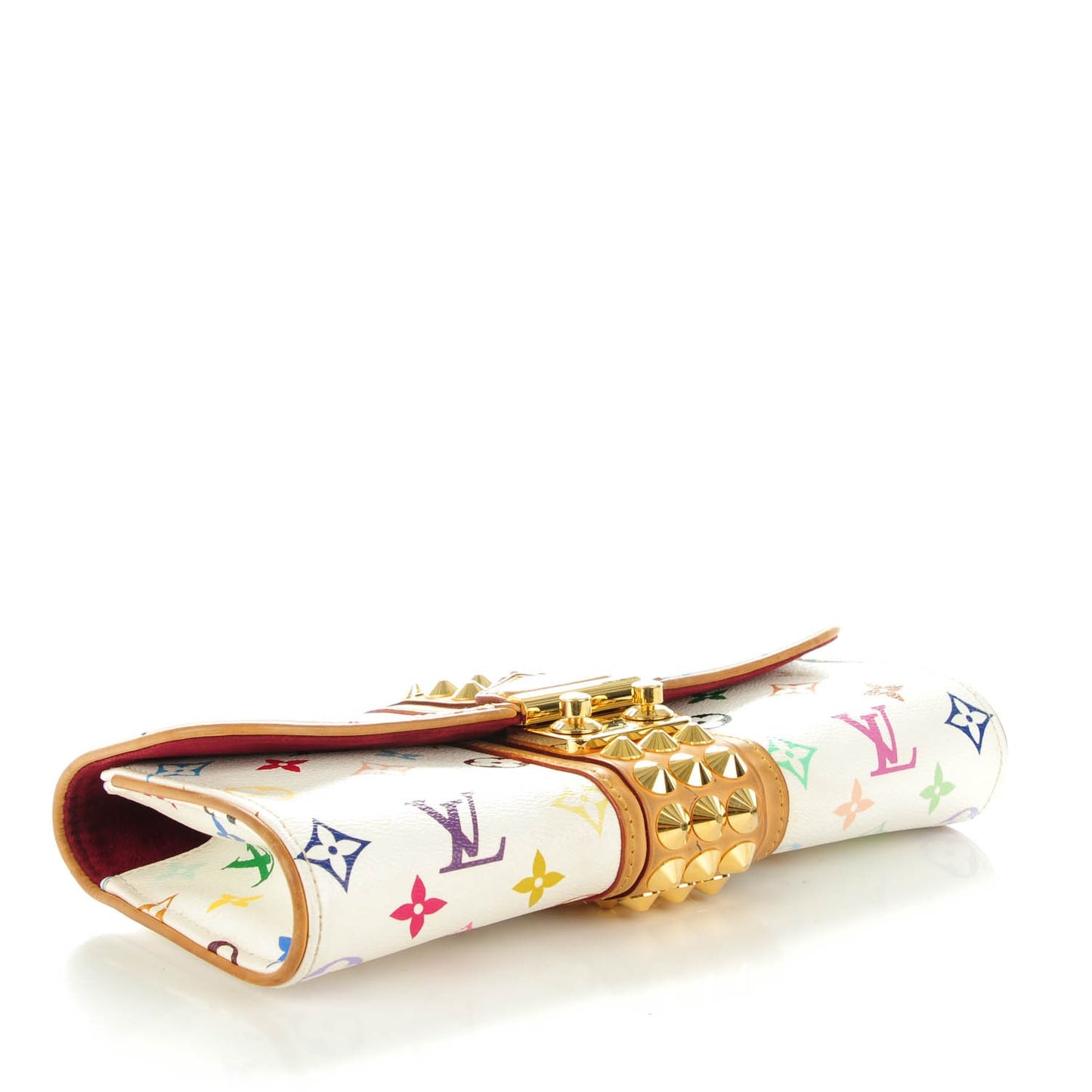 Monogram Multicolor Courtney Clutch White