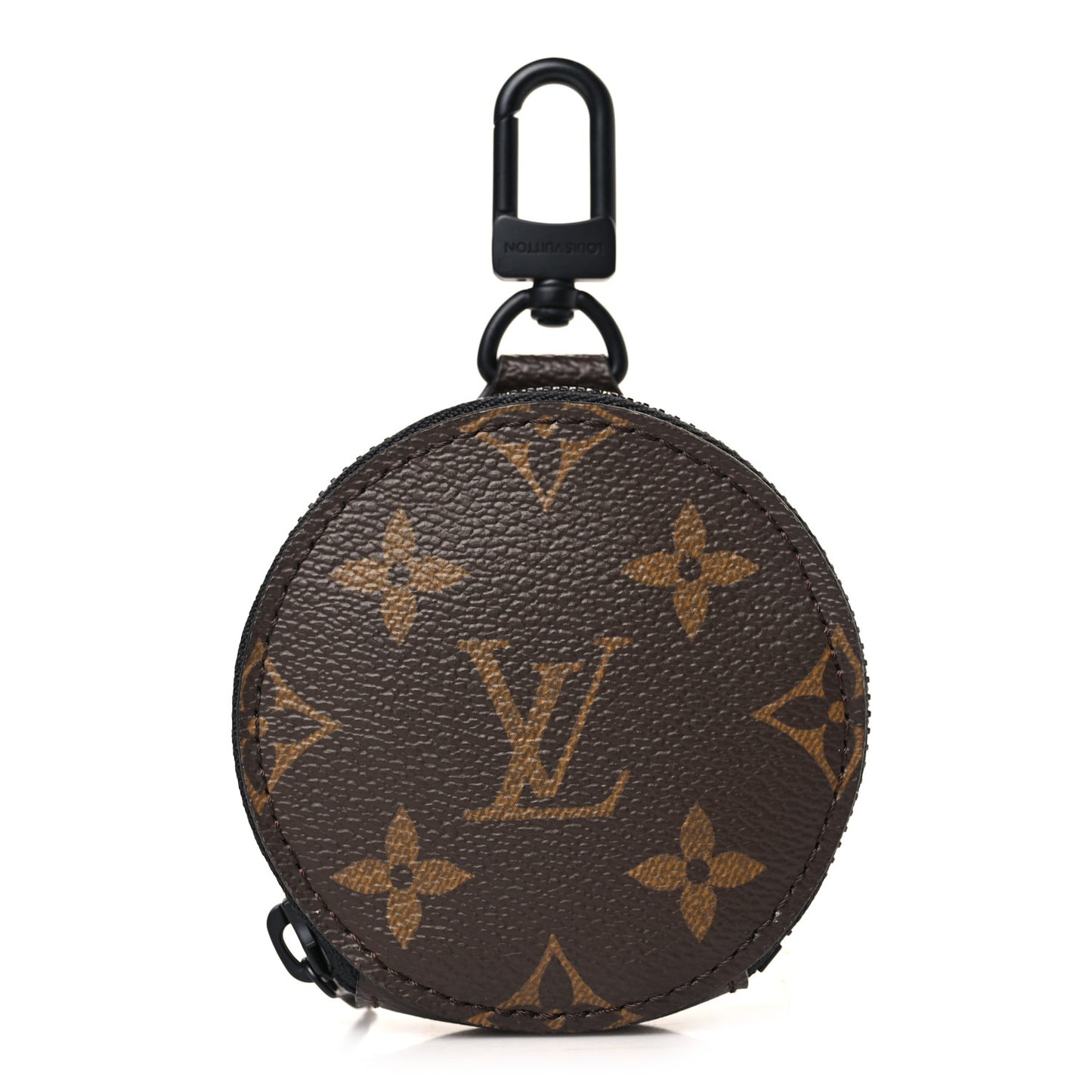 Monogram Trio Messenger Round Coin Purse Black