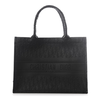 Christian Dior Oblique Calfskin Embossed Medium Book Tote Black 1 of 9