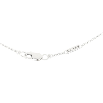 Graff 18K White Gold Diamond Blue Sapphire Baby Princess Butterfly Pendant Necklace 3 of 3