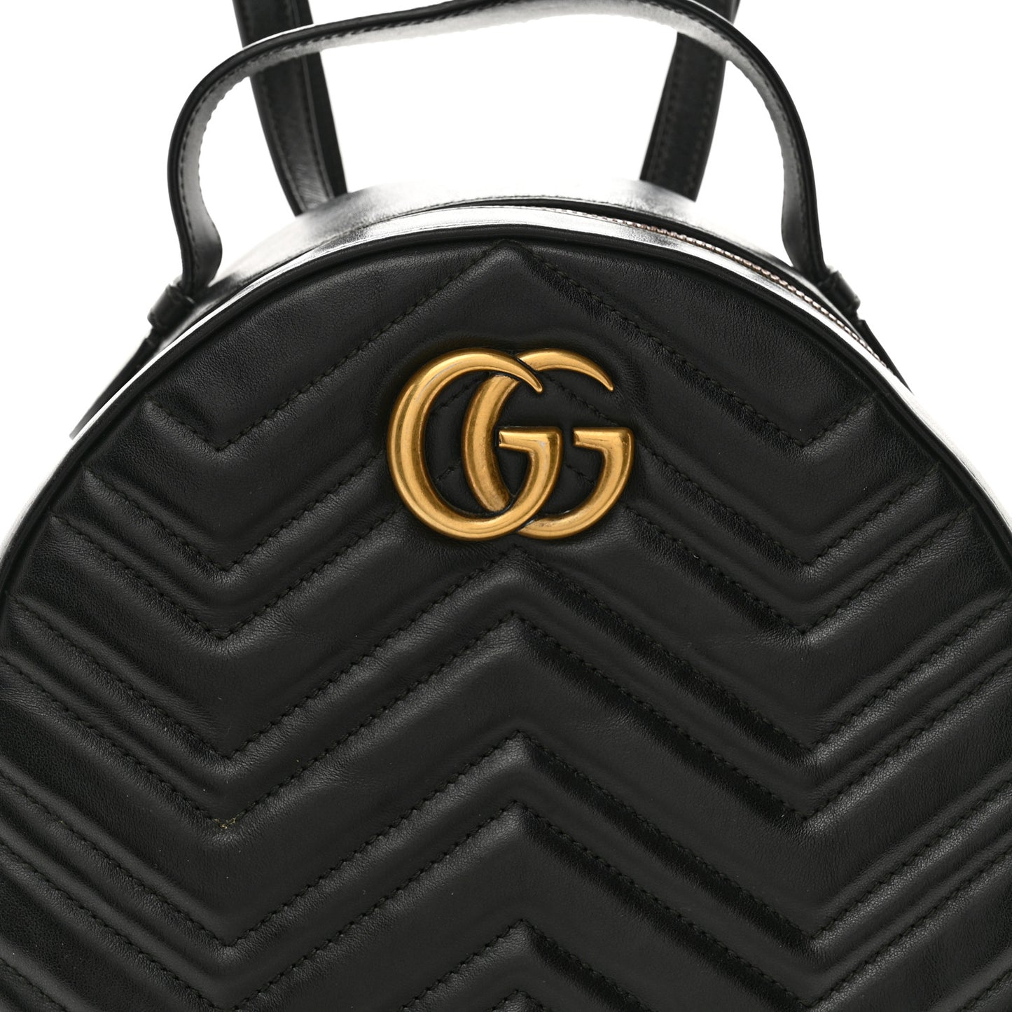 Calfskin Matelasse GG Marmont Dome Backpack Black