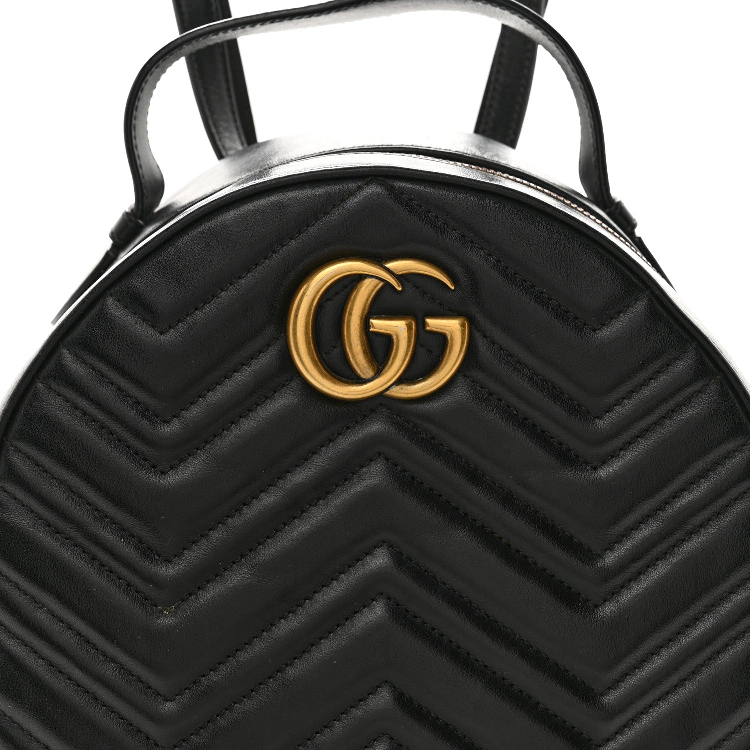 Gucci Calfskin Matelasse GG Marmont Dome Backpack Black 8 of 19