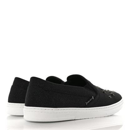 Jimmy Choo Fine Glitter Suede Mens Grove Sneakers 42 Black 4 of 7