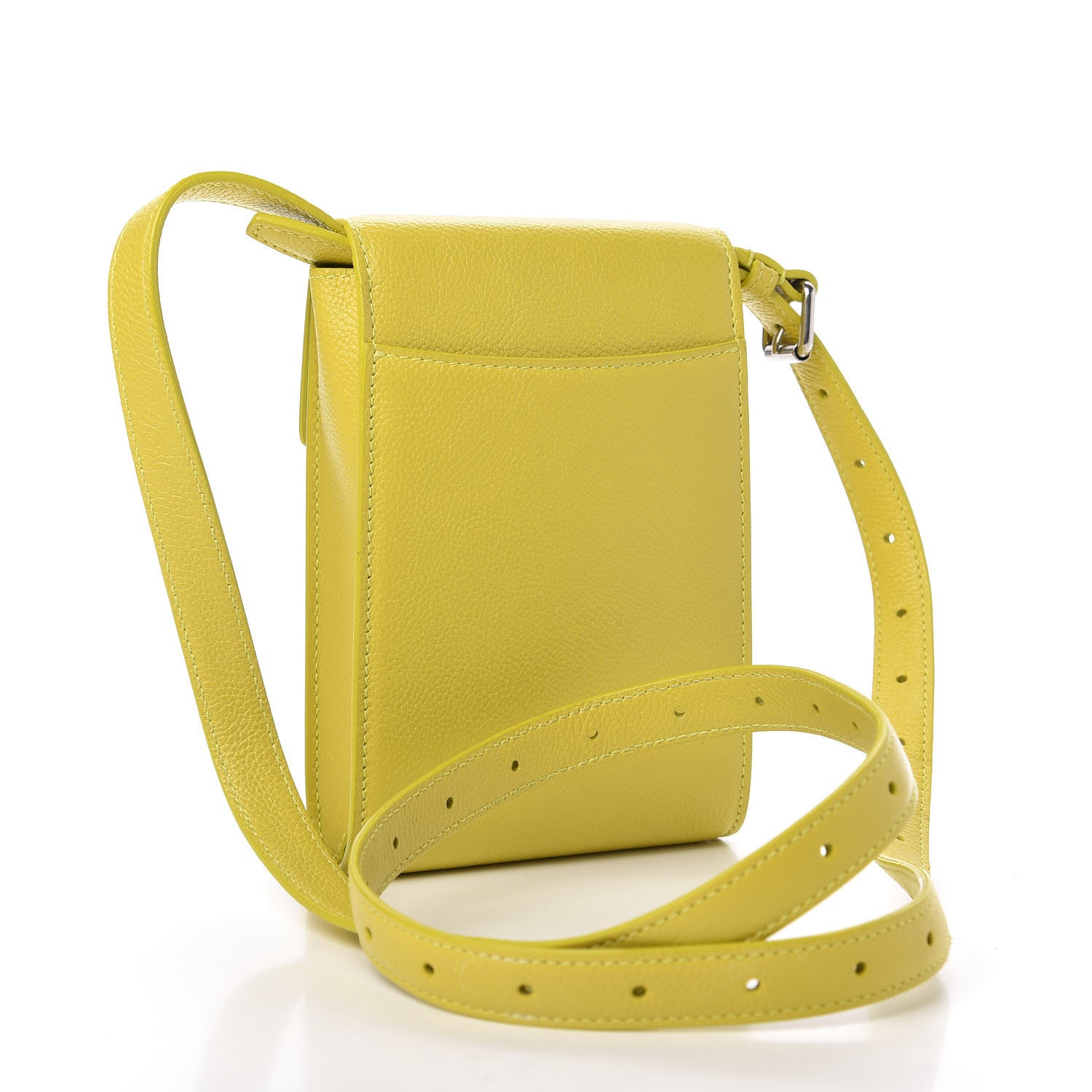 Balenciaga Calfskin Phone Holder Bag Lime 3 of 9